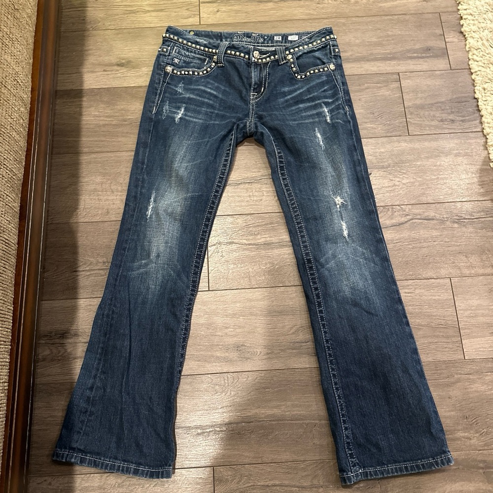 Miss me bootcut distressed jeans 28 x 30